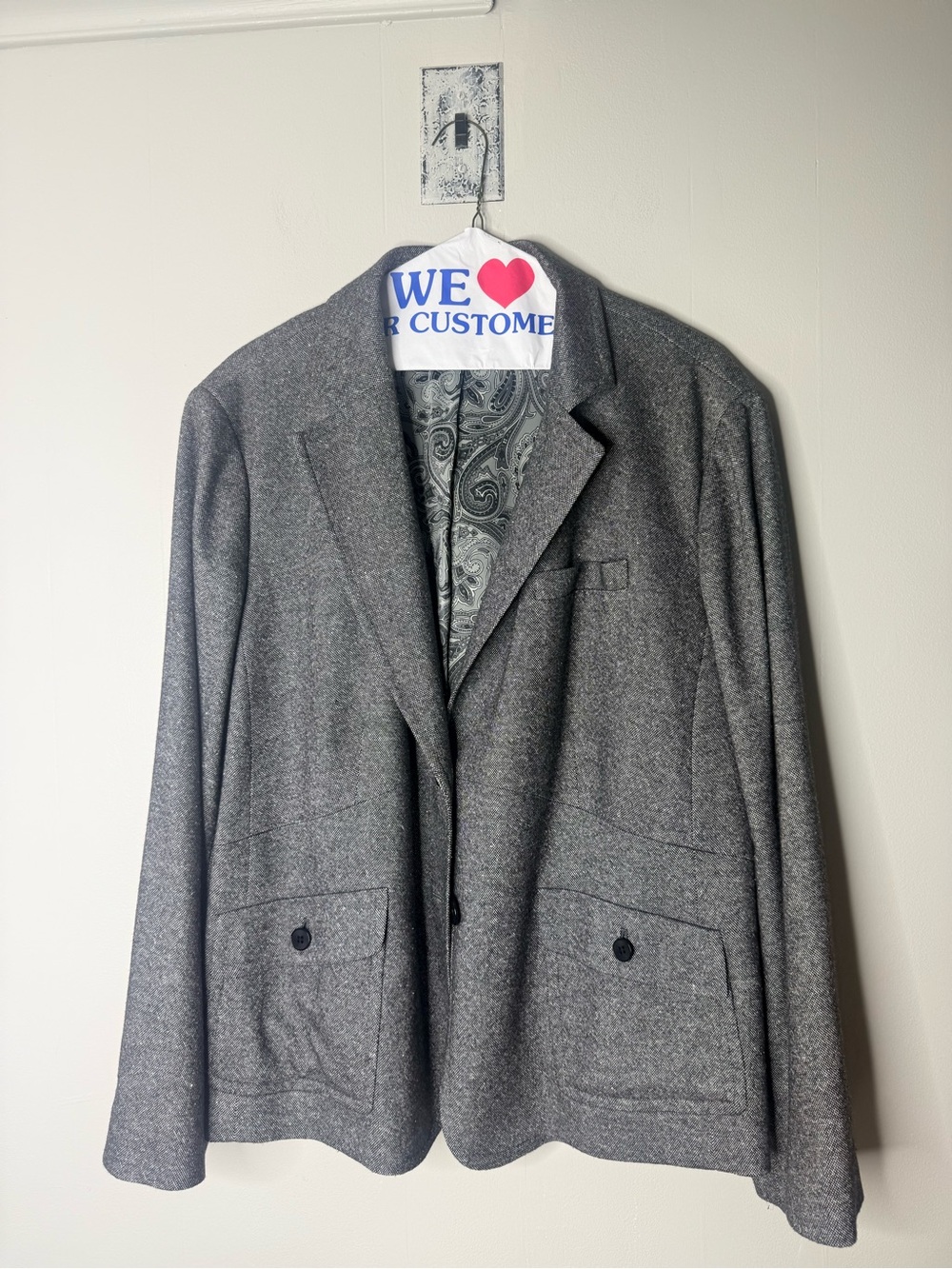 Talbots Gray Wool Blend Blazer Jacket